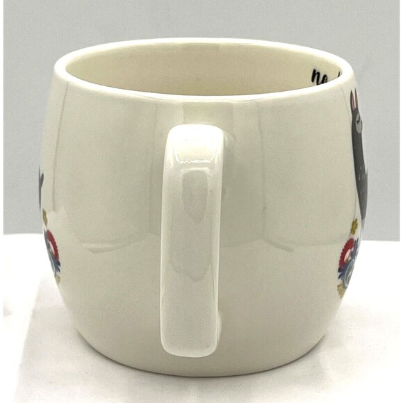 Opalhouse™ 17oz Stoneware Coffee Mug White No Drama Llama Ceramic Porcelain - Picture 4 of 15